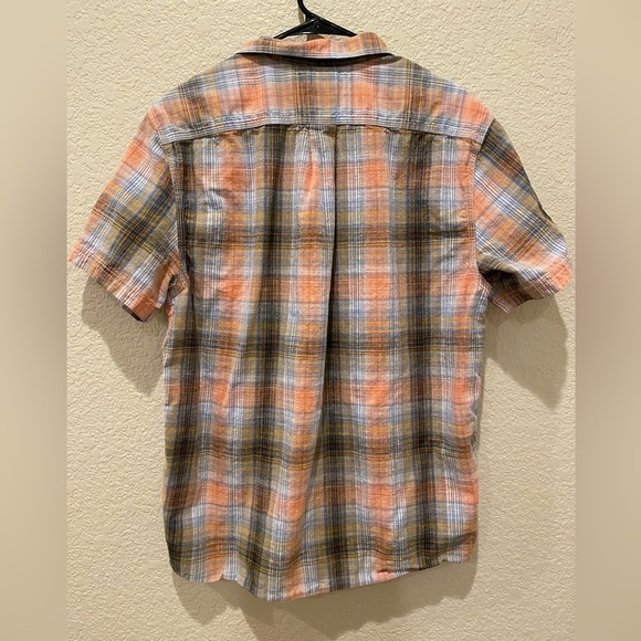 Solaris plaid button down snap shirt short sleeve size large L - Picture 7 of 7
